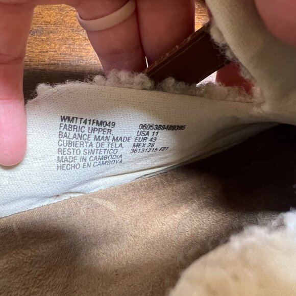 Sherpa Clogs Slippers Slides Close Toe Normcore Neutral Lounge Cozy Boho Size 11 - Picture 9 of 12